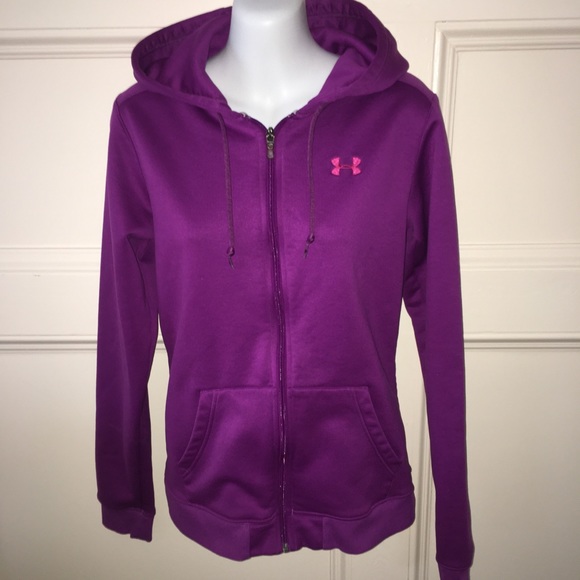 Under Armour Tops - 💥💥EUC UNDER ARMOUR ZIP-UP LINED FLEECE W/HOODIE